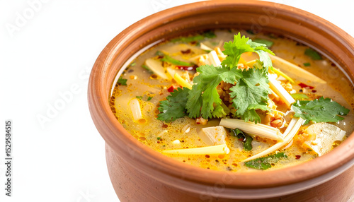 Traditional cuisine in this national food reflects history with spicy soup, herbs, bamboo shoot and fresh coriander