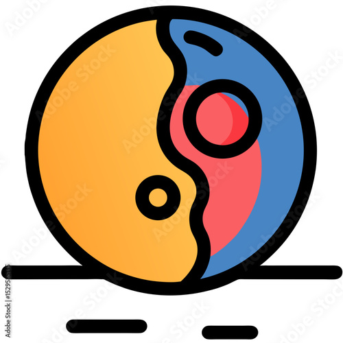 Colorful Yin Yang Symbol Depicting Balance and Harmony in Design