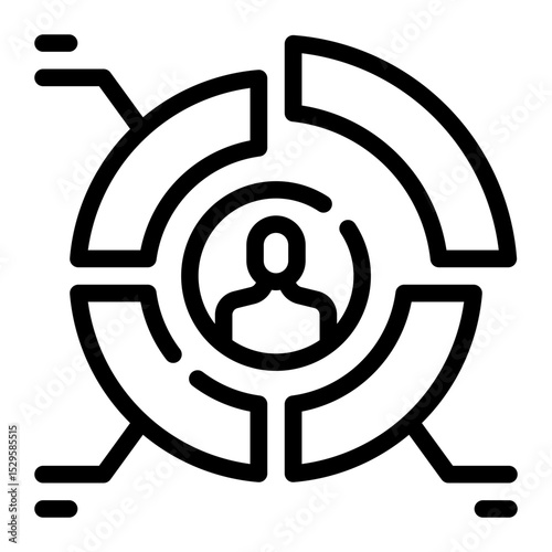 customer segment line icon