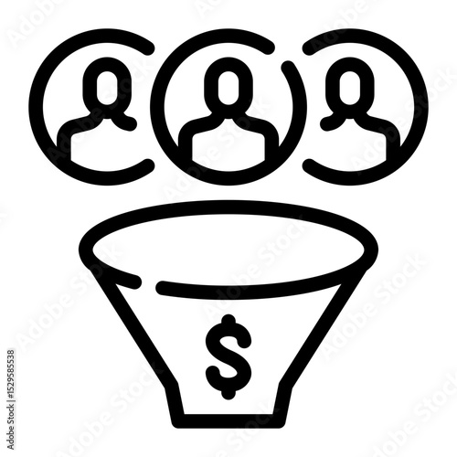 lead generation line icon