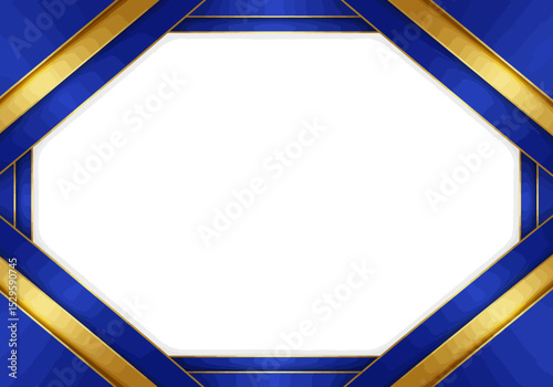 This image features a vibrant, abstract border of flowing, liquid-like shapes in various shades of blue.