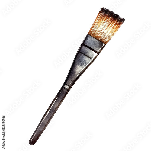 Basting Brush, watercolor vector, high quality, isolated on a white background.