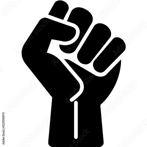 Powerful Black Fist Symbolizing Strength Solidarity and Resistance (1)