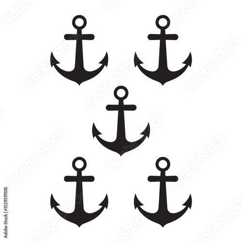 Anchor silhouette vector illustration artwork