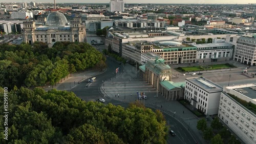 Establishing Aerial View Shot of Berlin, Germany