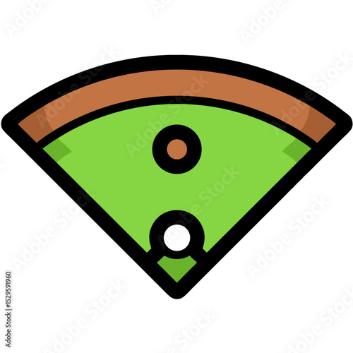 Simple Baseball Infield Diagram with Bases and Mound