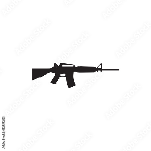 vector illustration of military rifle