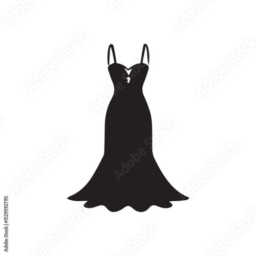 vector illustration of woman dress 