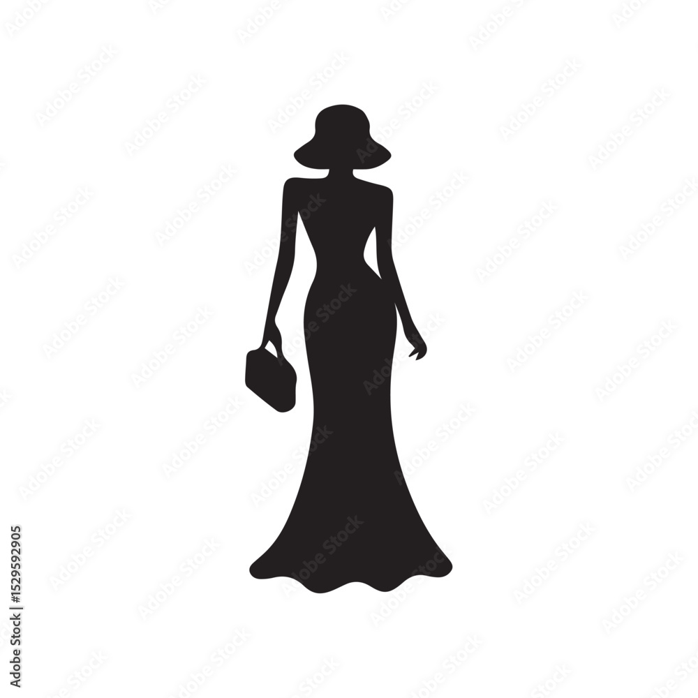 vector illustration of a woman in modeling vector illustration of a woman in modeling