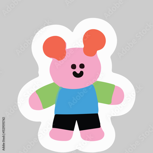 Adorable Cartoon Bear Illustration