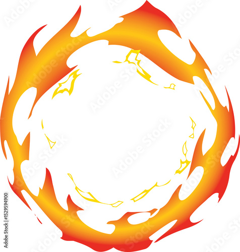Burning fire ring frames