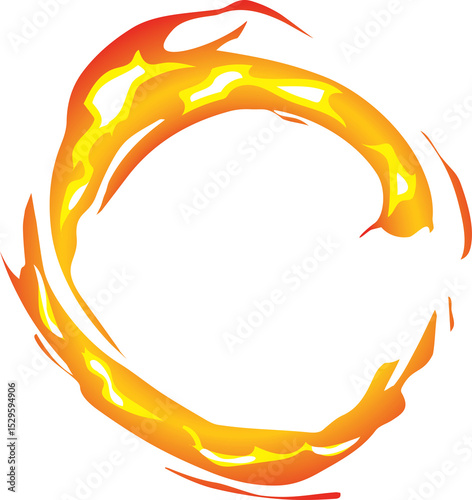 Burning fire ring frames