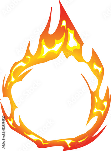 Burning fire ring frames