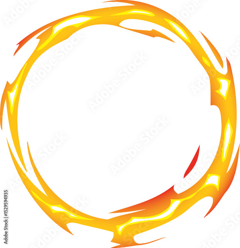 Burning fire ring frames