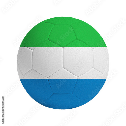 Soccer ball with flag of Sierra Leone