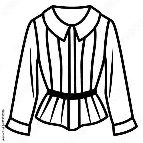 Blouse line art vector