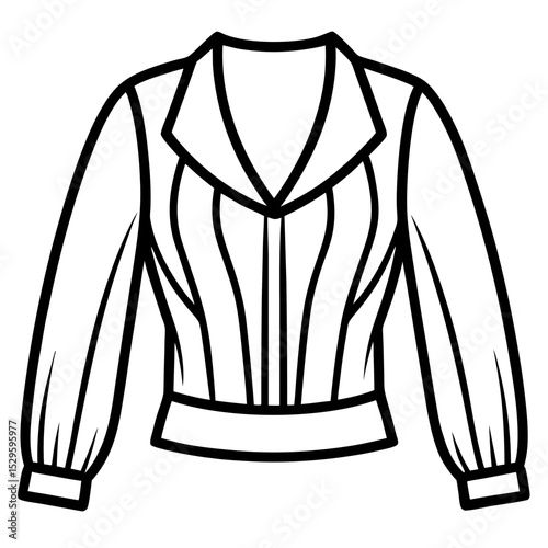 Blouse line art vector