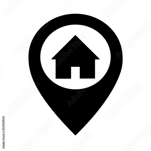 home location icon vector