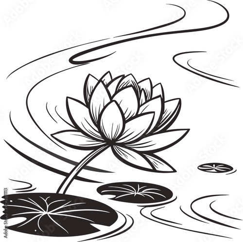 Abstract floral background featuring elegant lily of the valley and water lily flowers, a beautiful vector art illustration of nature's delicate spring blossoms