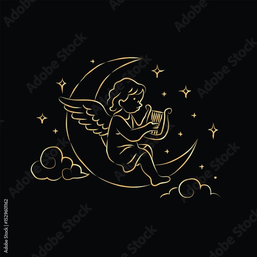 angel on the moon