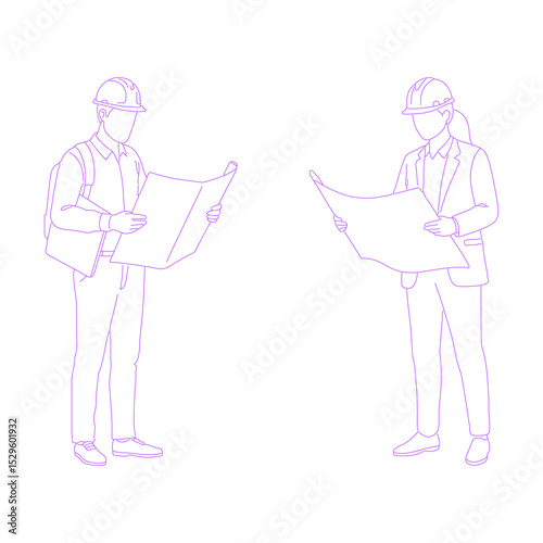 architect lineart illustration