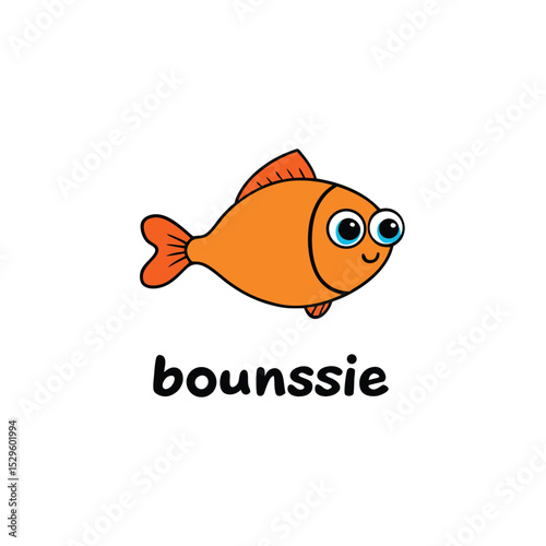 vector illustration of a goldfish