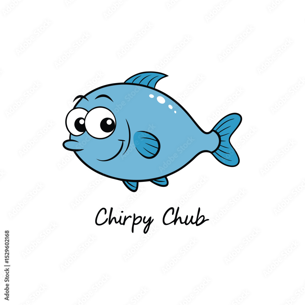 Fototapeta premium blue fish vector illustration