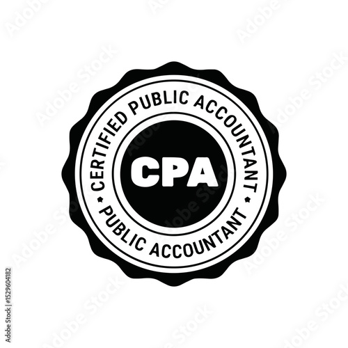 CPA ICON Vector Stamp Logo Black