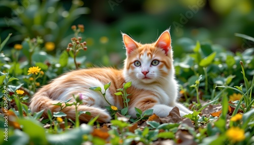 cat in the grass