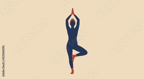 Find Inner Peace Yoga Pose Illustration