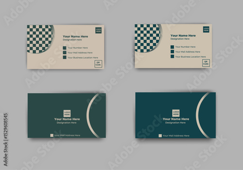 Modern Clean Professional Corporate Business Card or Company Design Tamplate with two color variation 
