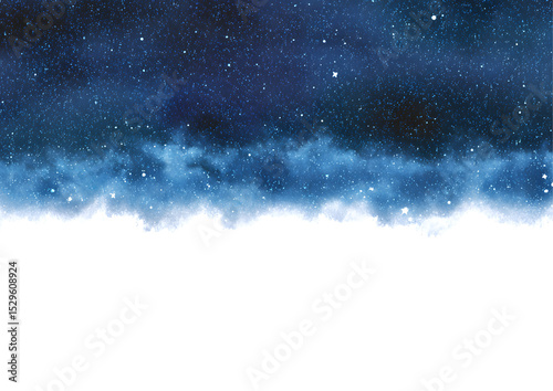 Elegant starry sky border perfect for dreamy night-themed designs.
