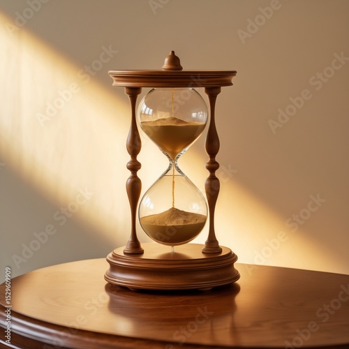 hourglass on a wooden background