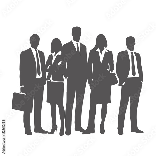 Wallpaper Mural Business team silhouette in formal attire Torontodigital.ca