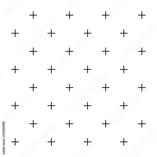 Plus Sign Grid Pattern