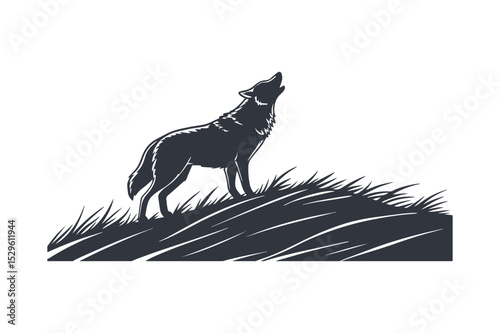 silhouette of wolf 🐺 vector 