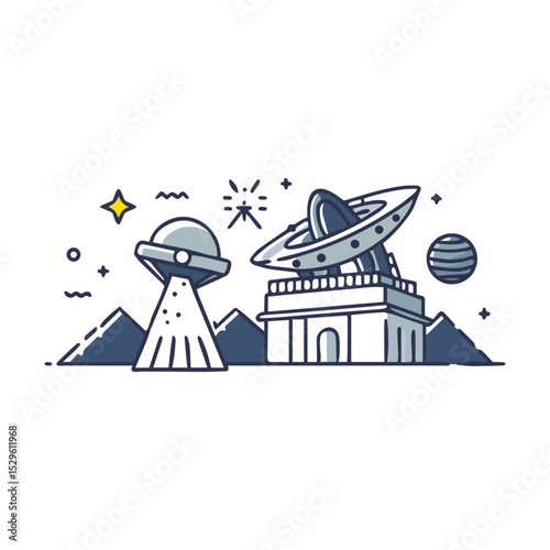 cometary tail observation station, ancient alien civilization.