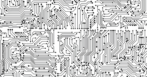Tech industrial electronic white - black background texture.