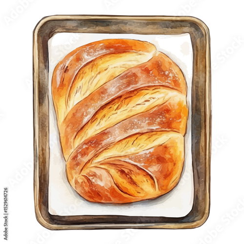 watercolor vector of Baking Sheet, high quality, isolated on a white background.