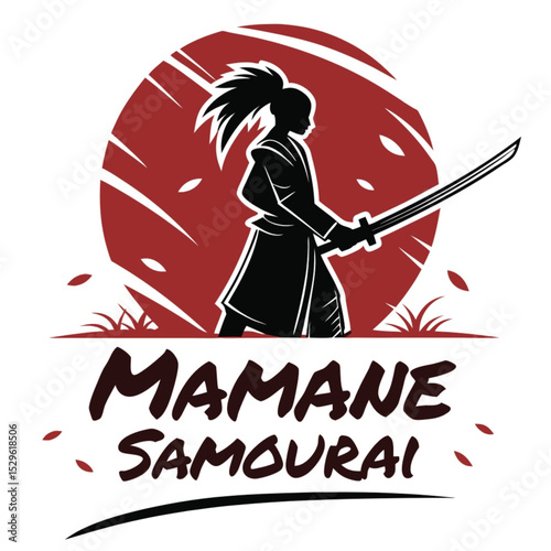 Mamani samourai vintage t-shirt design