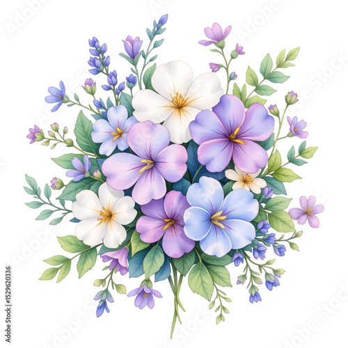 Floral arrangement botanical gardens illustration nature close-up serenity
