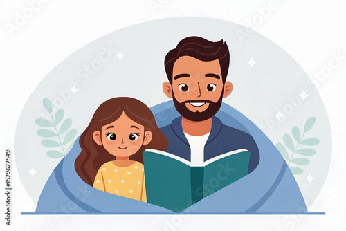 Sentimental Father's Day: A Celebration of Love. father shares sentimental moment with his child while reading book this special day filled with