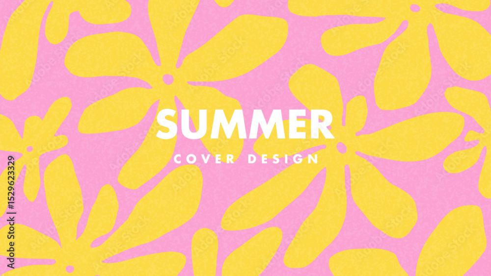Obraz premium Abstract creative concept of colorful summer cards with flowers. Bright modern art vector texture background for ads, banner, cover, label, poster, sales, social media, flyer. Ideal template design.