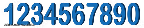 Set of colorful numbers. Vector illustration. Template elements for greeting card, web design. Mathematics educational children game.