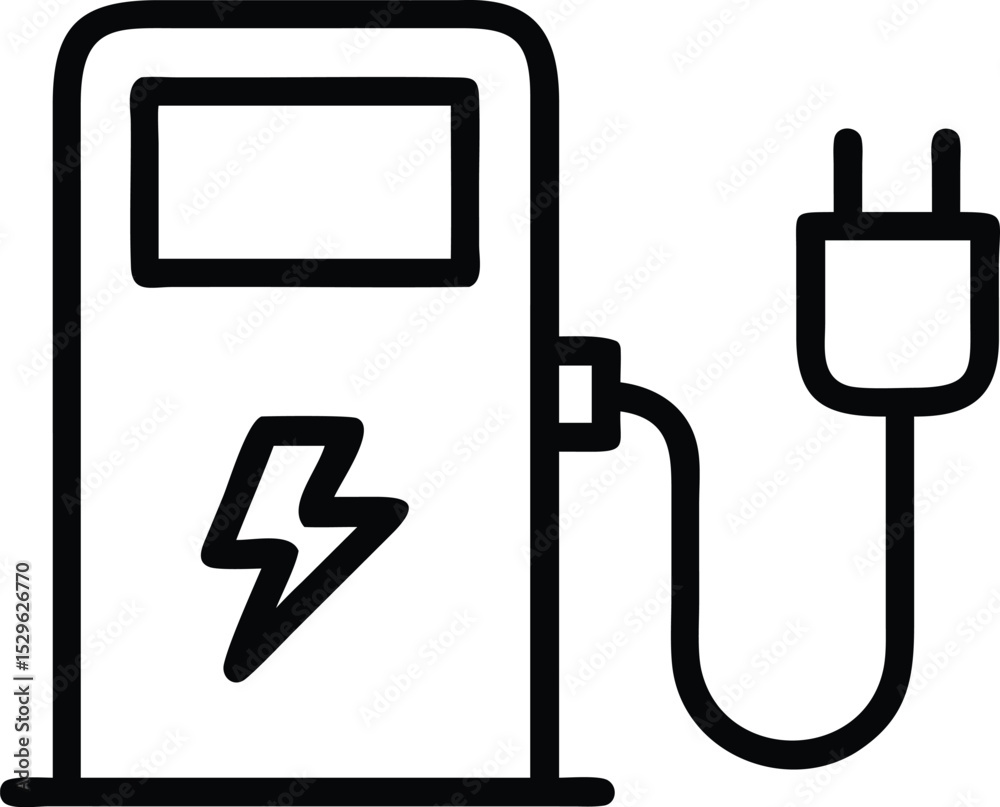 Electric car charging station. electric plug. Electric vehicle charging station icon illustration Electric car charging station. electric plug. Electric vehicle charging station icon illustration