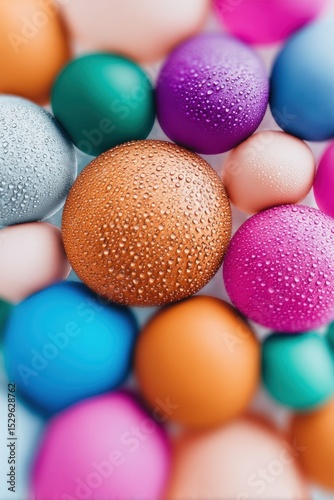 Colorful Spheres Abstract Background