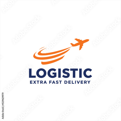 Illustration graphic design of express logistic transportation concept logo design template
