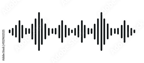 The Icon Of A Digital Sound waves vector illustration. Recording Voice vector design