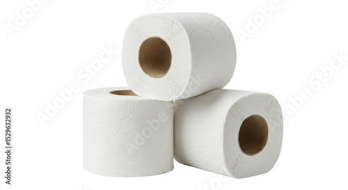 Cuadro en lienzo Isolated stack of toilet paper rolls