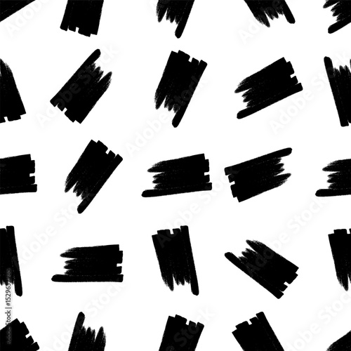 Seamless pattern with hand drawn scribble smears
